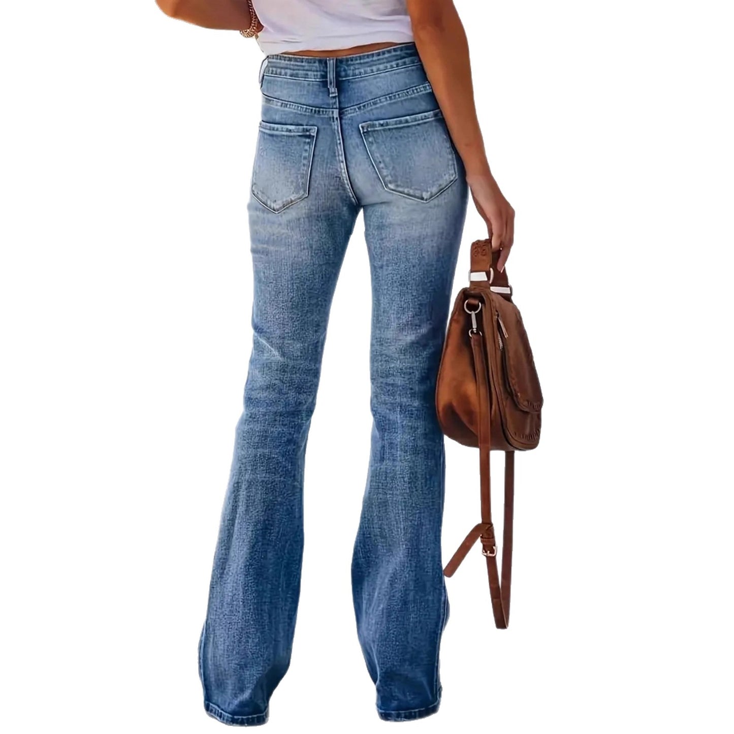 Slim-Fit Stretch Fashionable Versatile Jeans