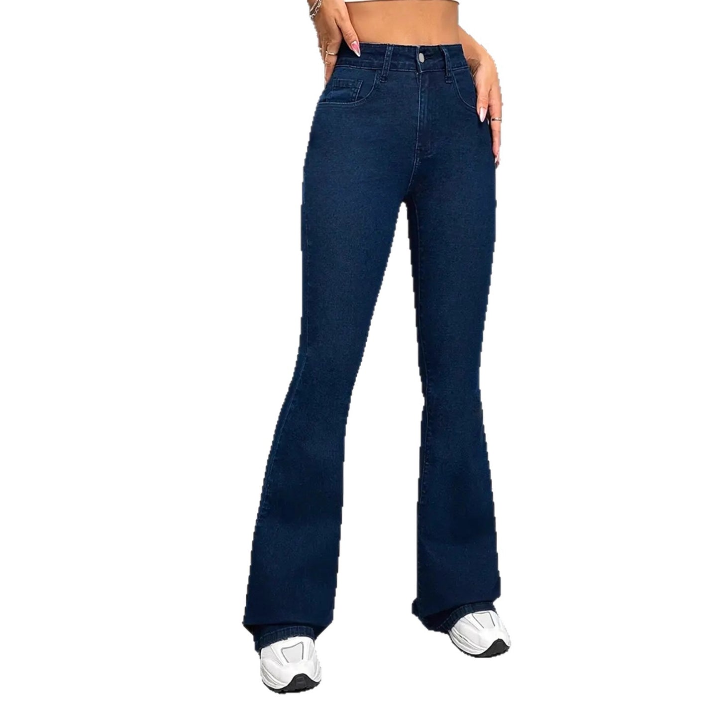 Stretch Dark Blue Versatile Slim-Fit Jeans