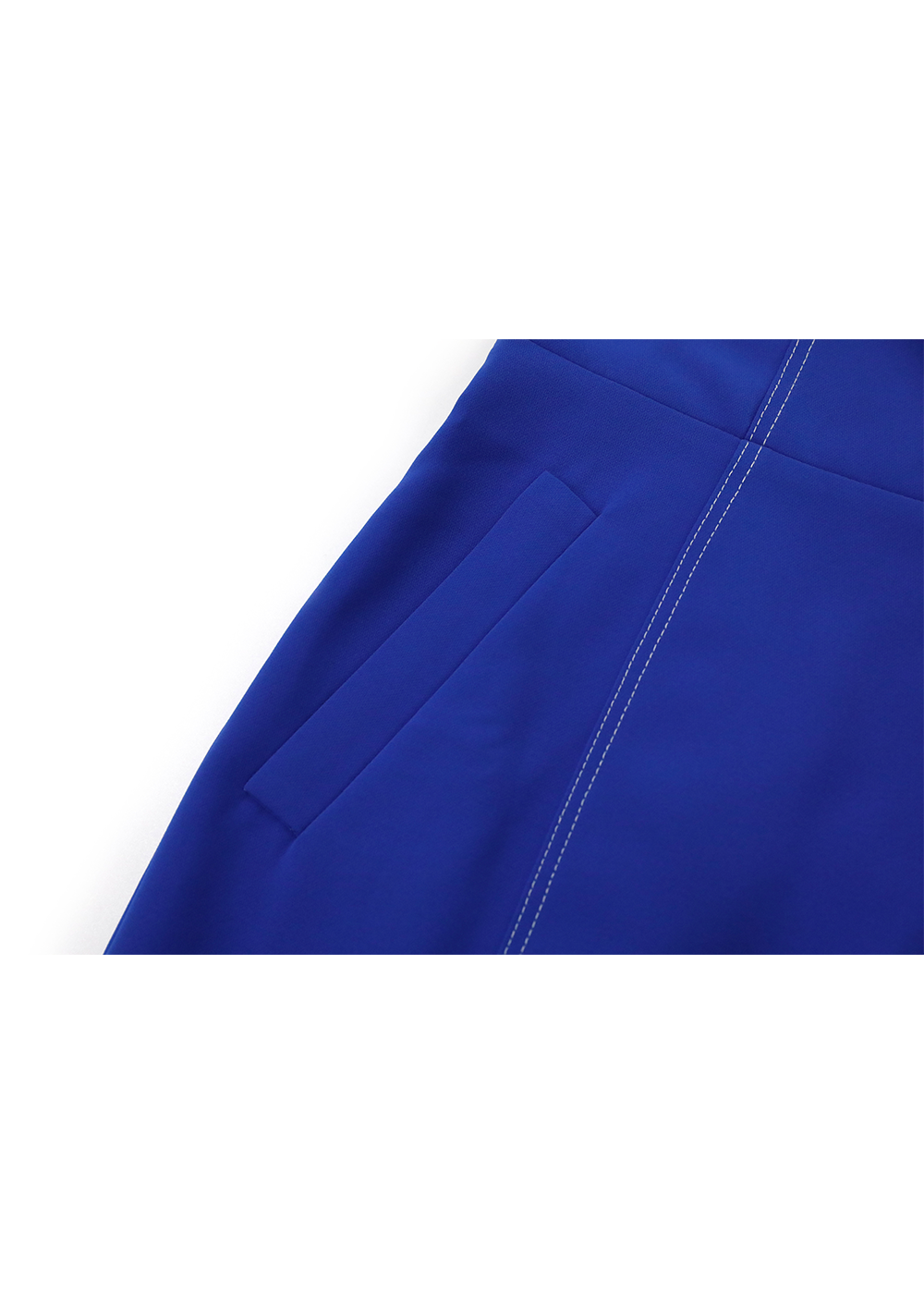 SALAZIA Azure Blue Stretch Fit-and-Flare Dresses