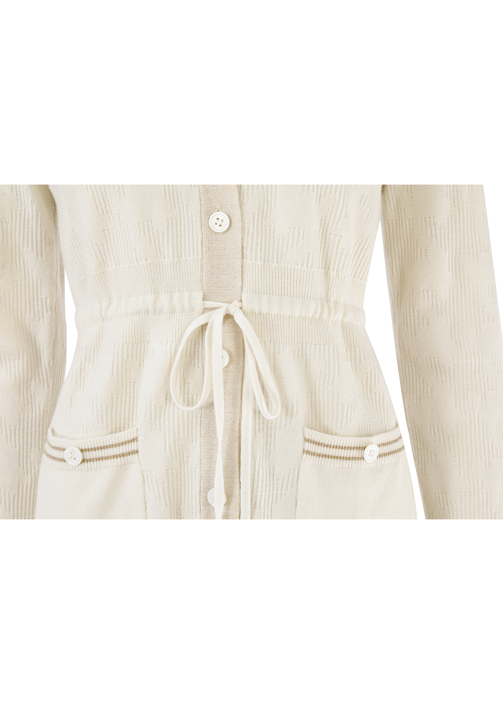 SALAZIA Ivory White Wool Blend Knit Dresses