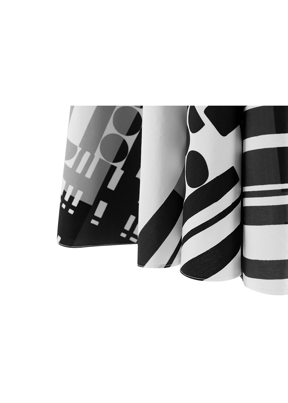 SALAZIA Black-White Impression Cotton Dresses