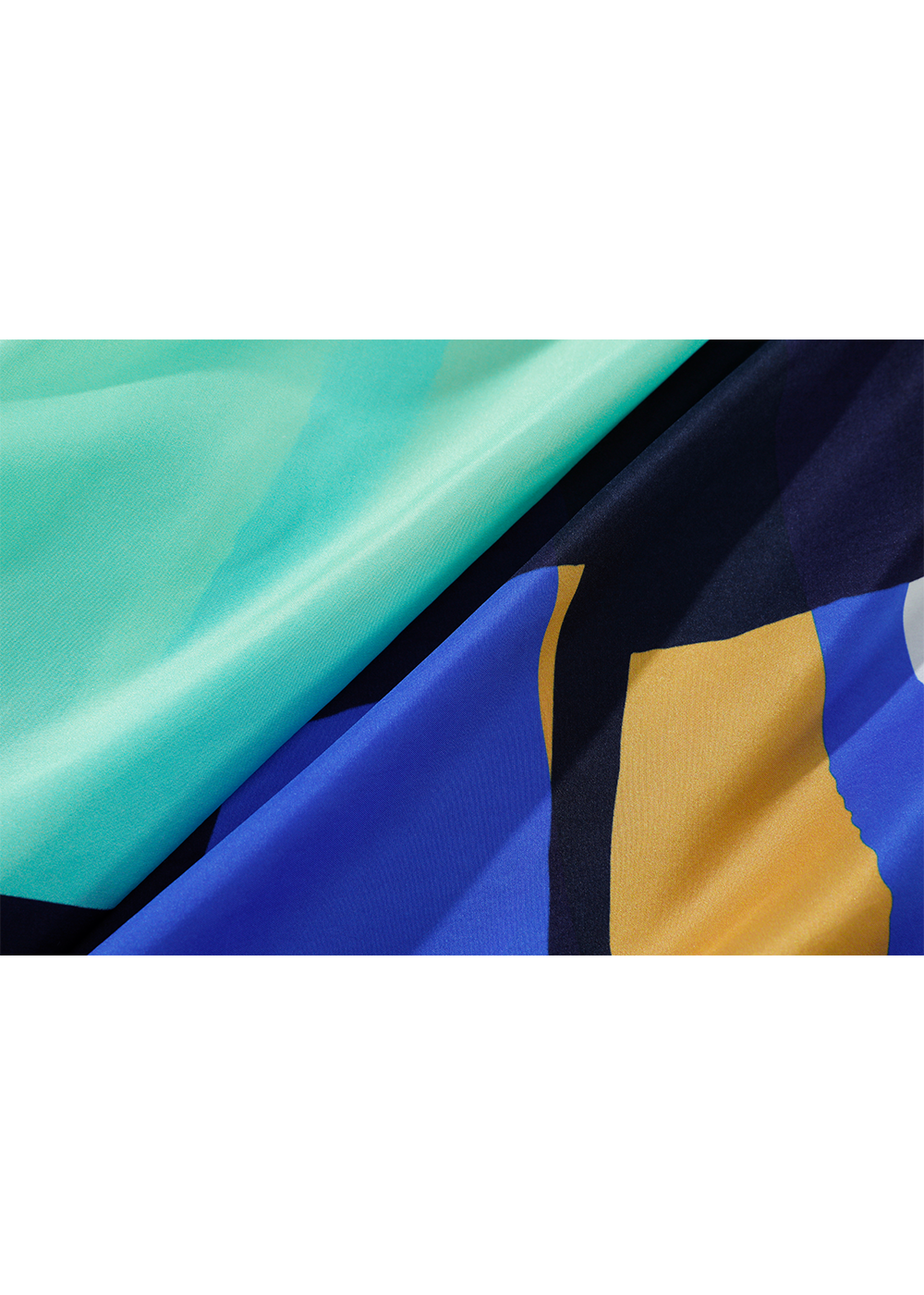 SALAZIA Colorful Color Block Silk Dresses