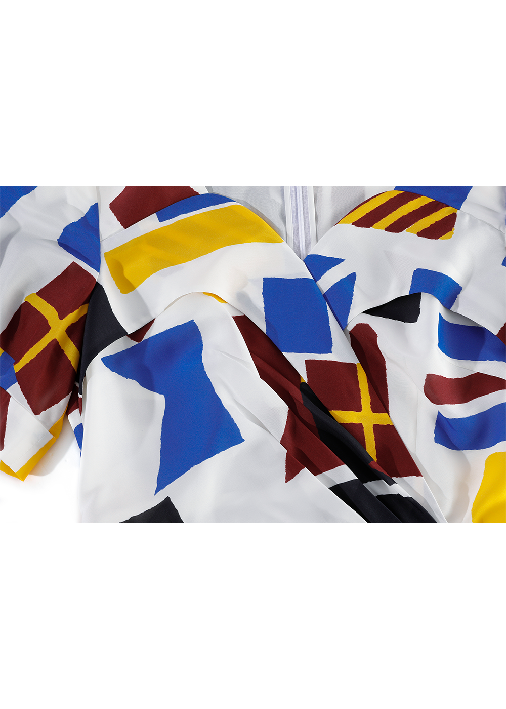 SALAZIA Colorful Square Block Silk Dresses