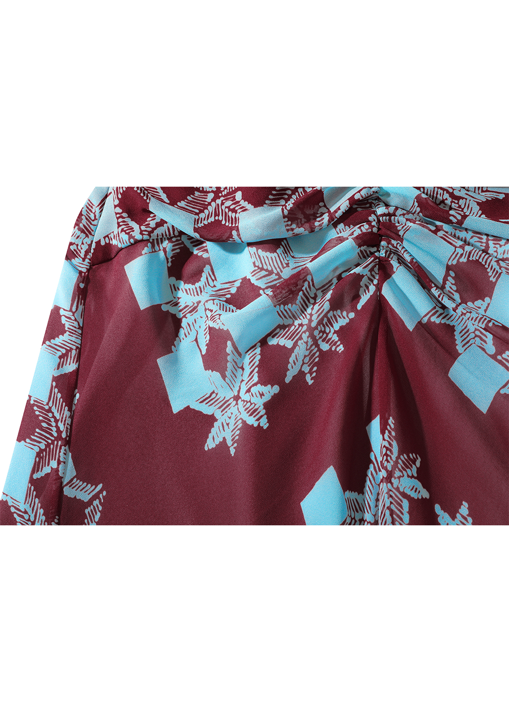 SALAZIA Pink-Blue Deep Red Mosaic Dresses