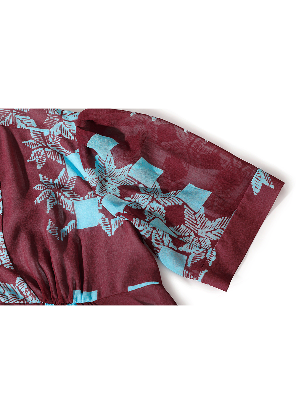 SALAZIA Pink-Blue Deep Red Mosaic Dresses