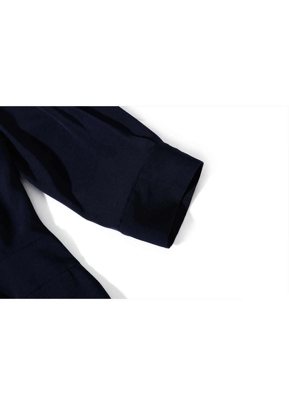 SALAZIA Deep Blue Polyester Long-Sleeve Dresses