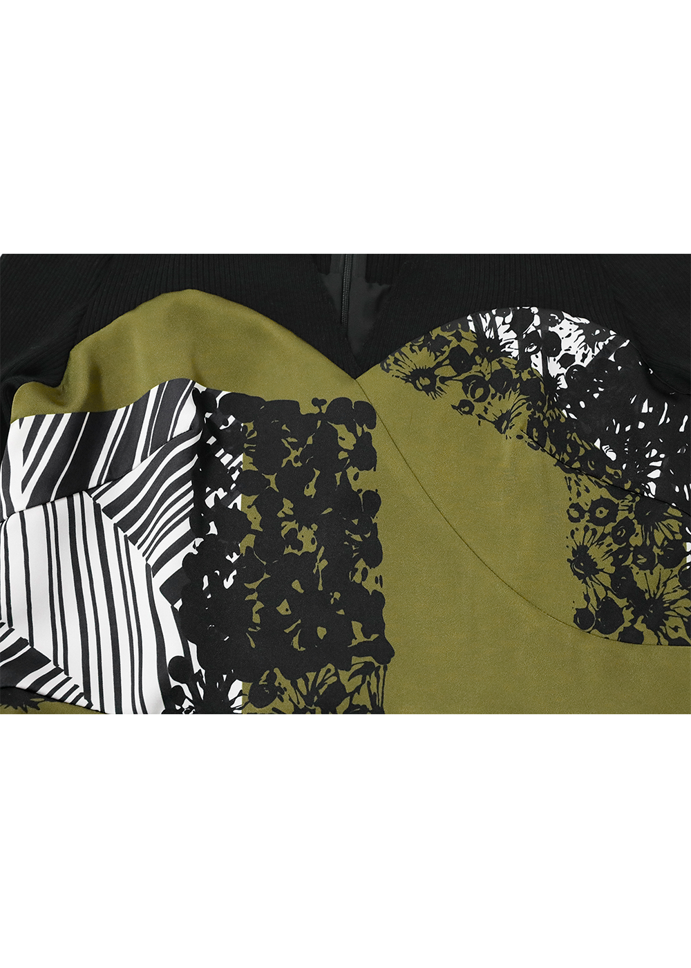 SALAZIA Camel-Black White Print Dresses
