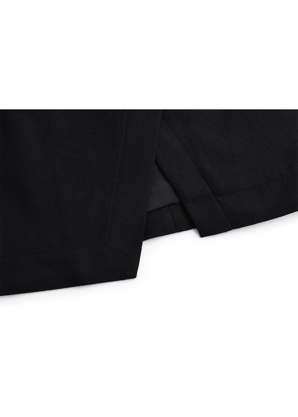 SALAZIA Black Wool Fit-and-Flare Dresses