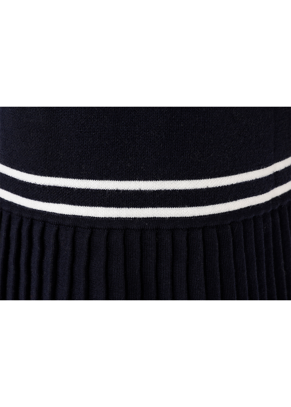 SALAZIA Deep Blue Knit Wool Dresses