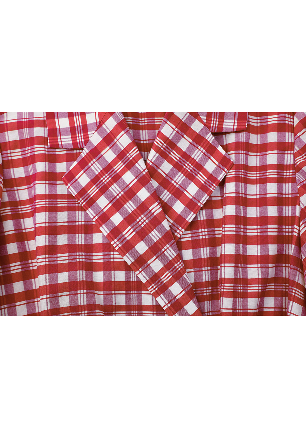 SALAZIA Rose Pink Plaid Cotton-Silk Dresses