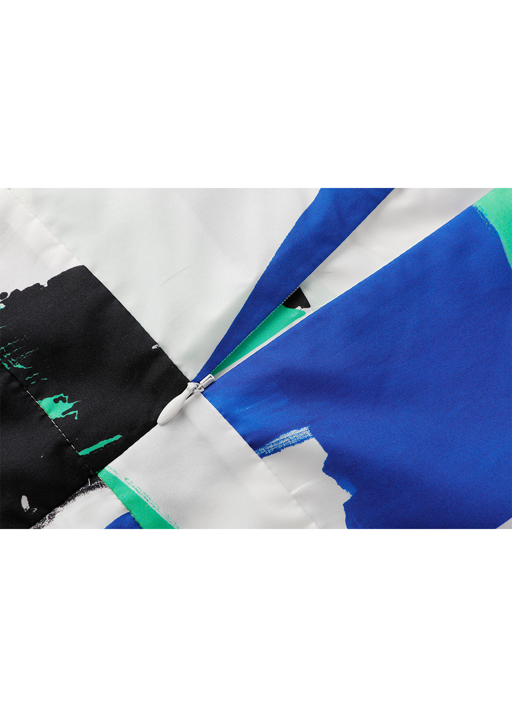 SALAZIA Colorful Art Graffiti Silk Dresses
