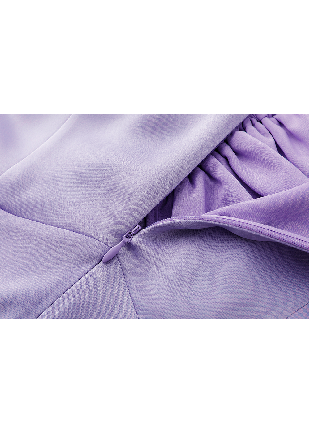 SALAZIA Taro Purple Acetate Blend Short-Sleeve Dresses