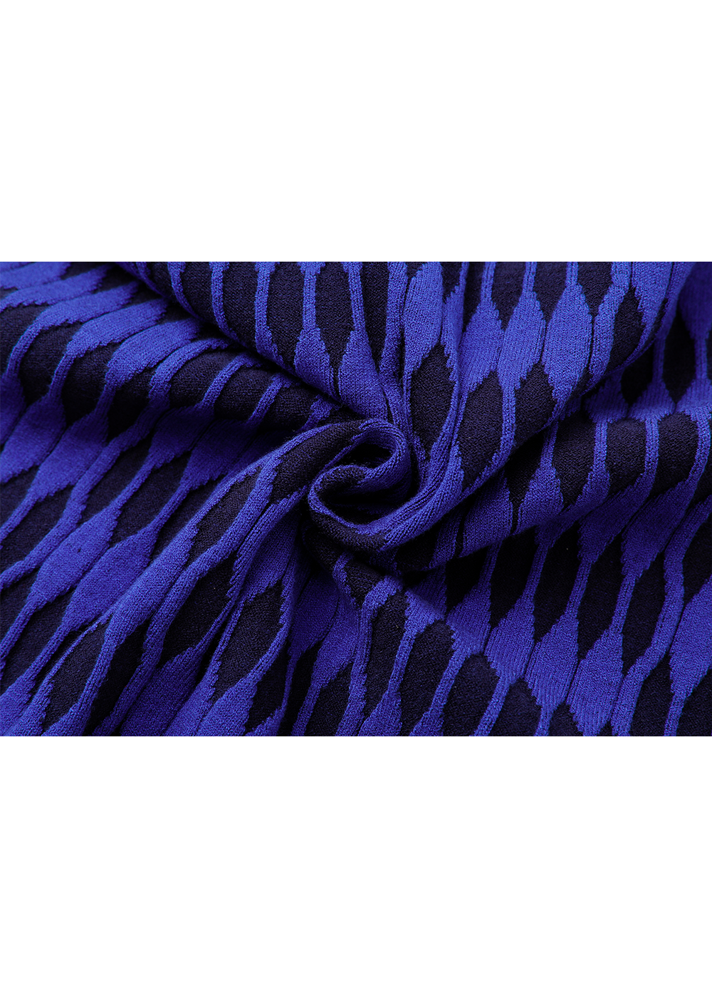 SALAZIA Blue Wave Grid Viscose Knit Dresses