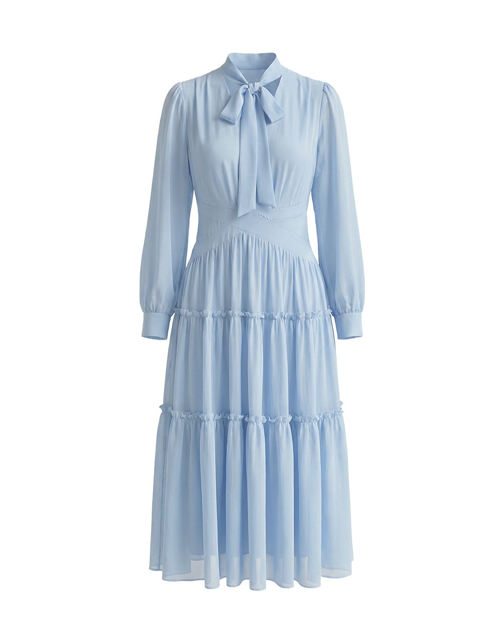SALAZIA Tie-up Pleated Shirt Dresses