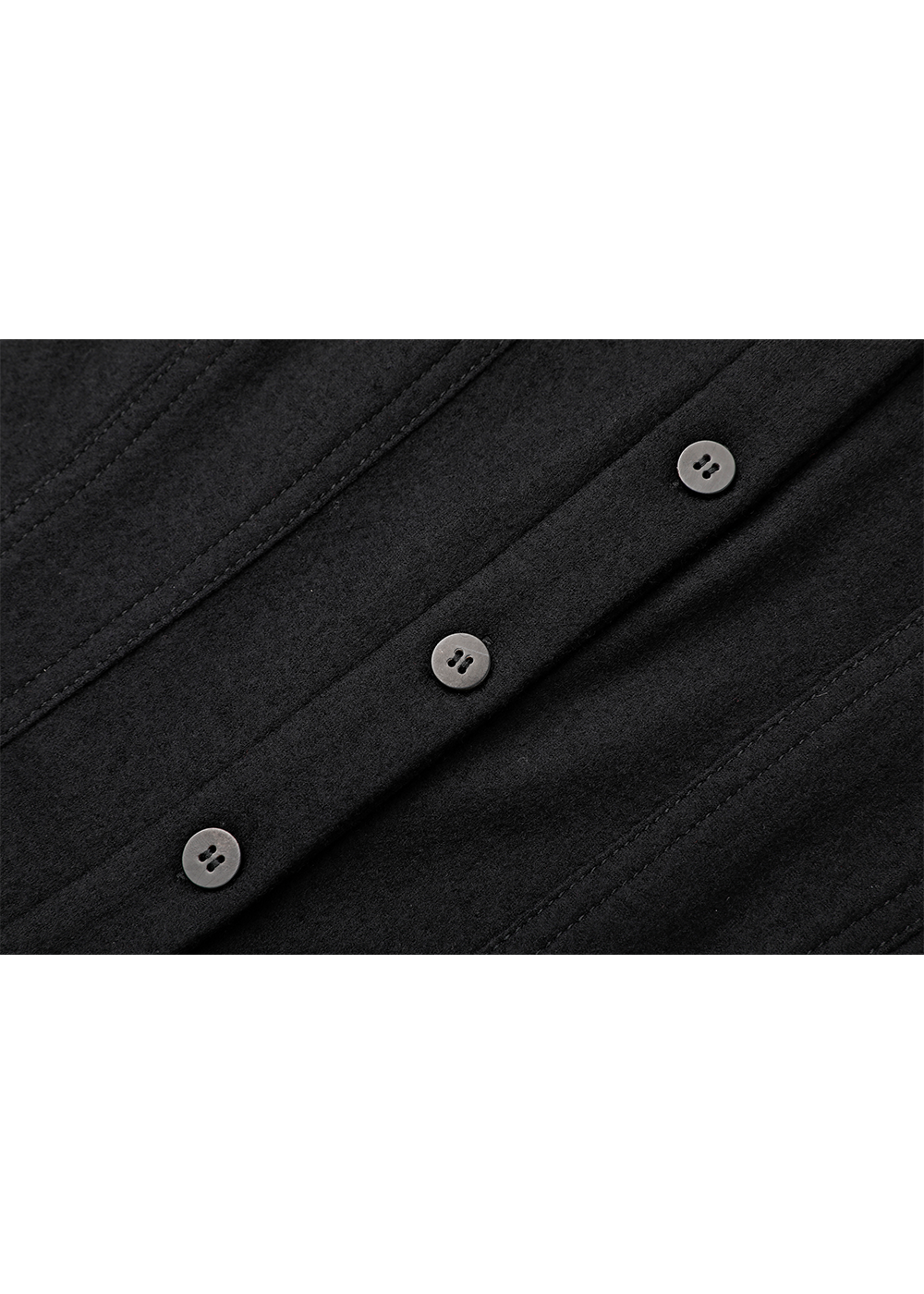 SALAZIA Black Wool Long-Sleeve Dresses