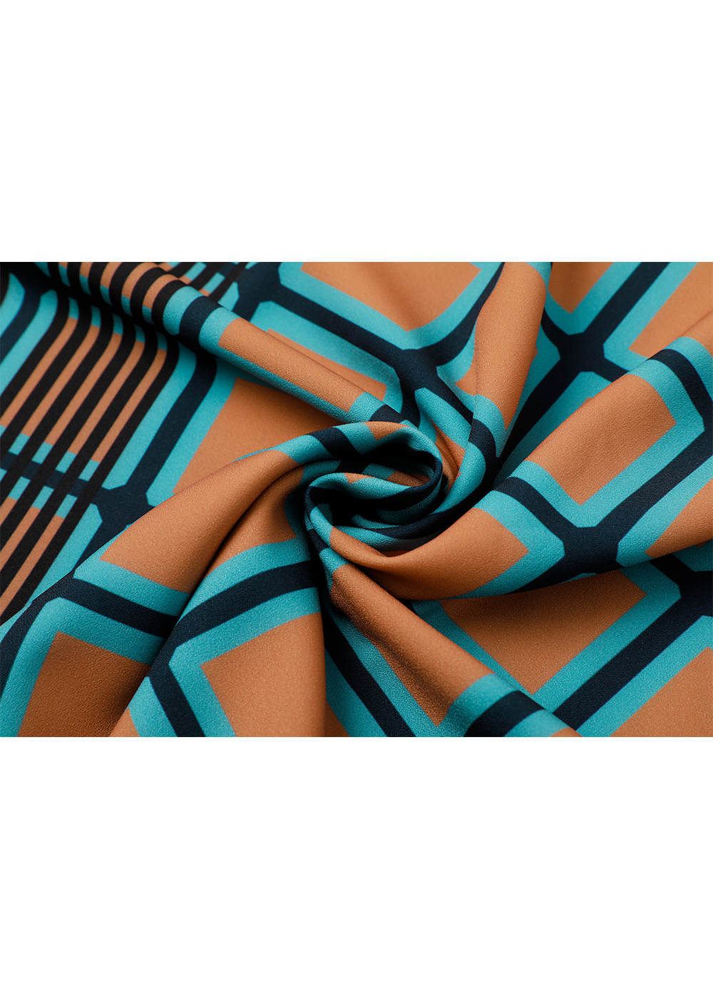 SALAZIA Blue-Green Check Wool Blend Dresses