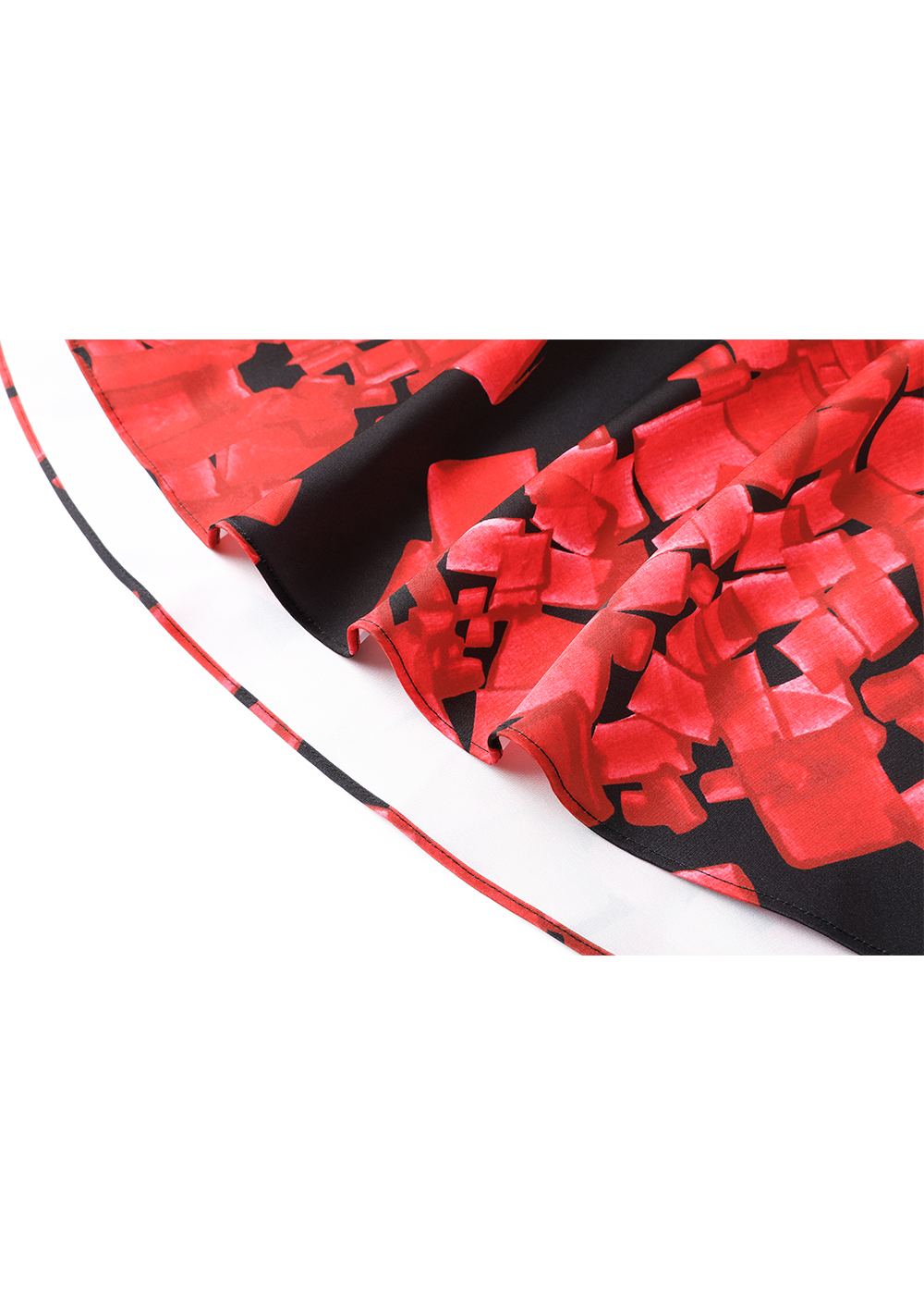 SALAZIA Red Block Print Dresses