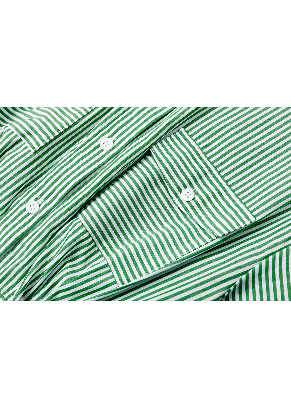 SALAZIA Green-White Striped Maxi Dresses