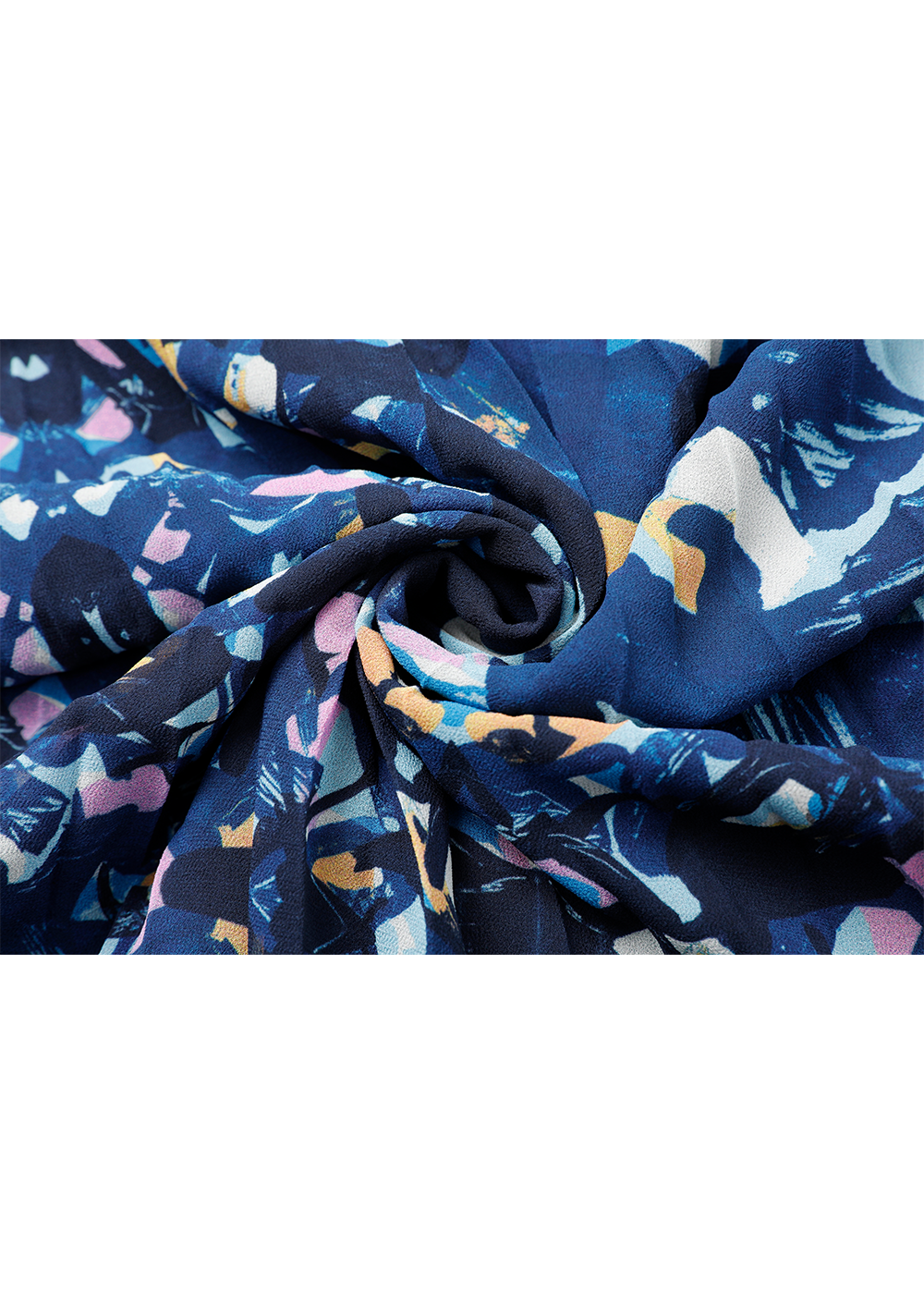 SALAZIA Blue-Pink Floral Long-Sleeve Dresses