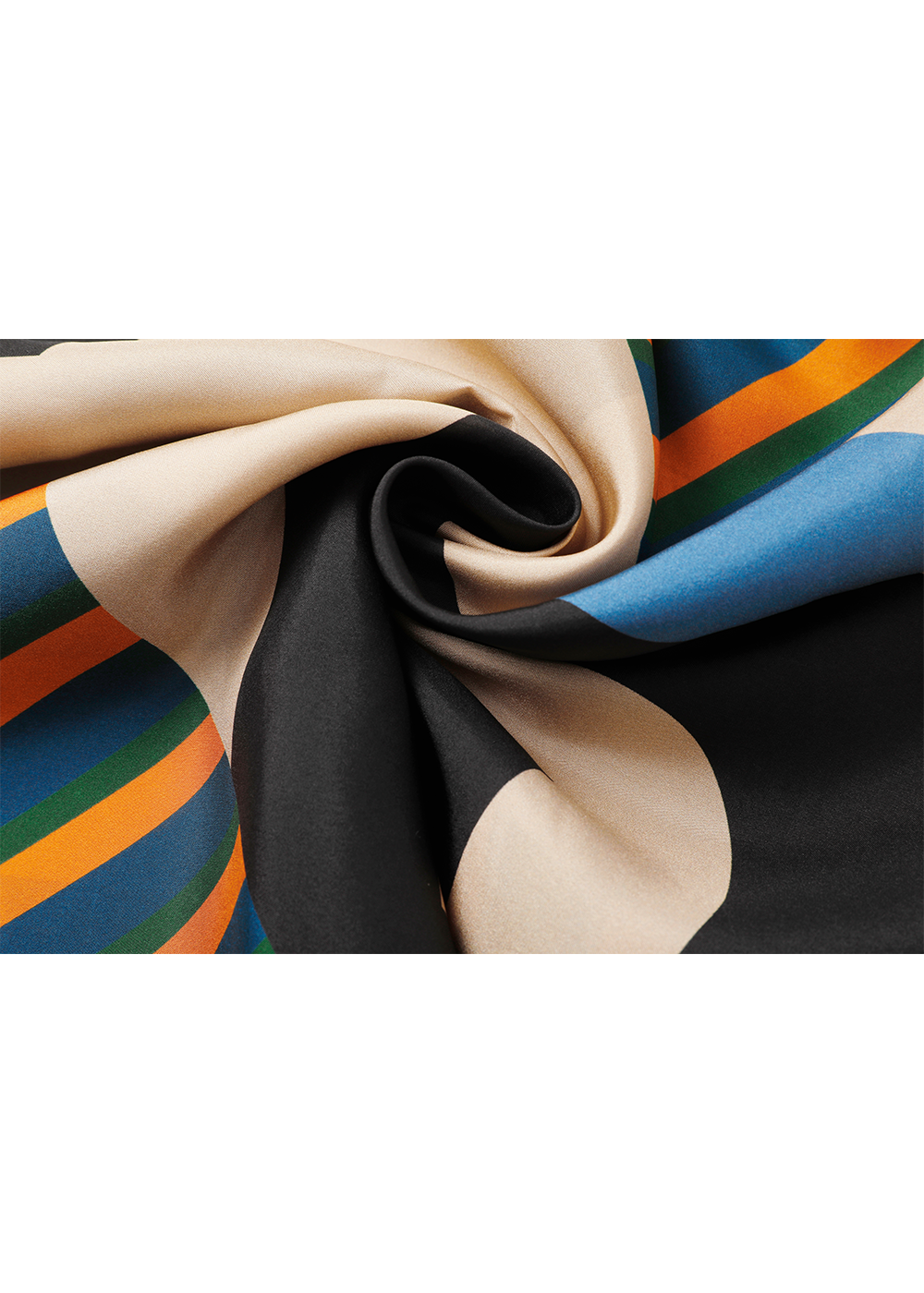 SALAZIA Black and Apricot Collage Silk Dresses