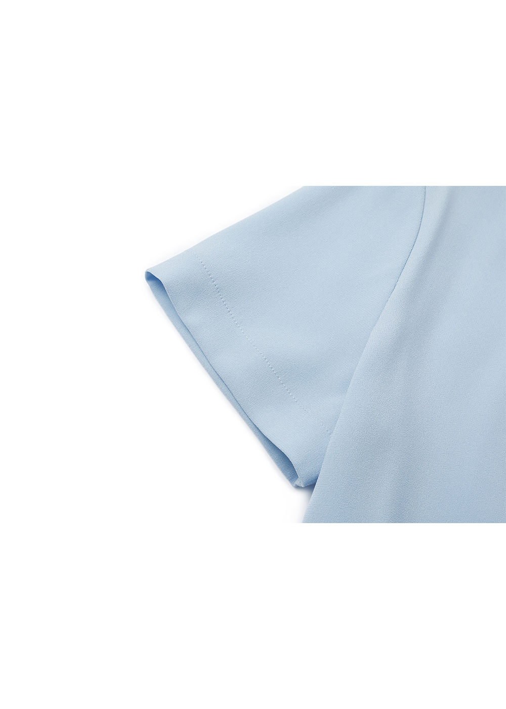 SALAZIA Misty Blue Triacetate Short-Sleeve Dresses