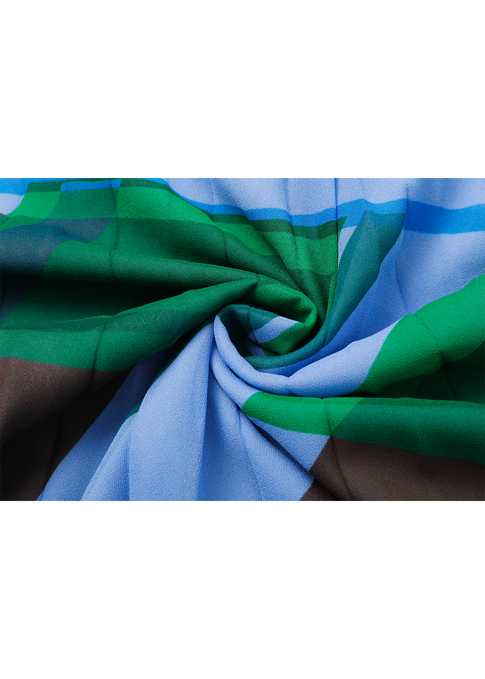 SALAZIA Blue-Green Seabed Ripple Short-Sleeve Dresses