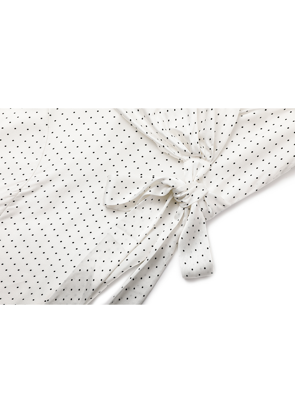 SALAZIA White-Black Polka Dot Viscose Dresses