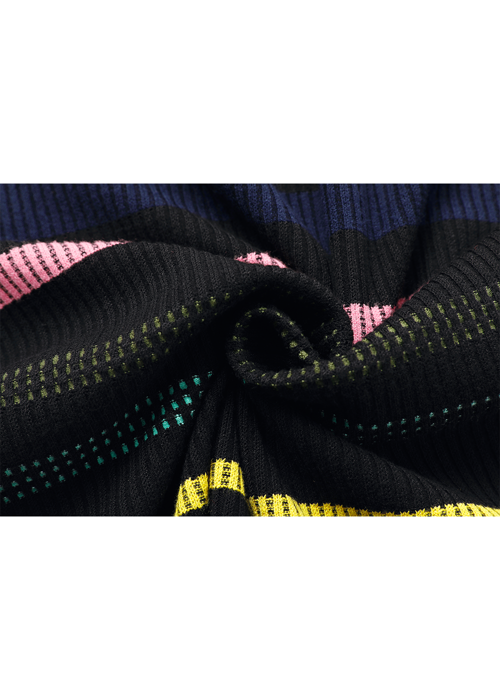 SALAZIA Black-Pink Colorblock Knit Dresses