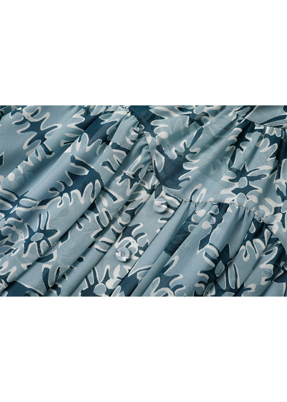 SALAZIA Misty Blue Forest Blouses