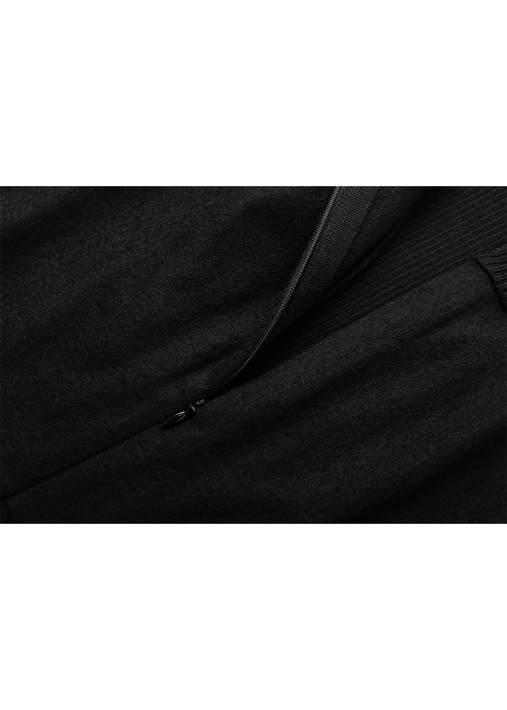 SALAZIA Black Wool Blend Long-Sleeve Dresses