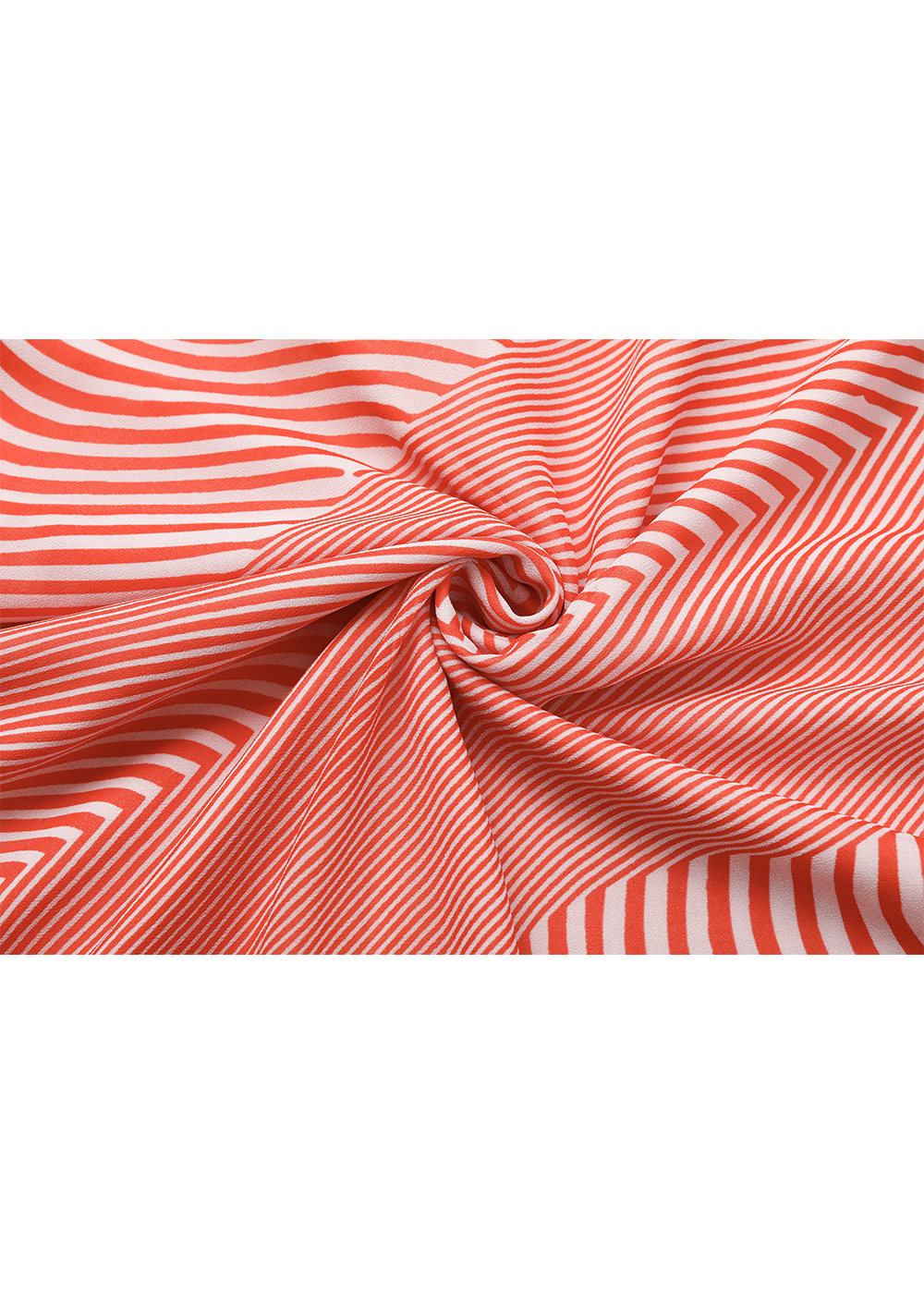 SALAZIA Red-White Wave Print Dresses