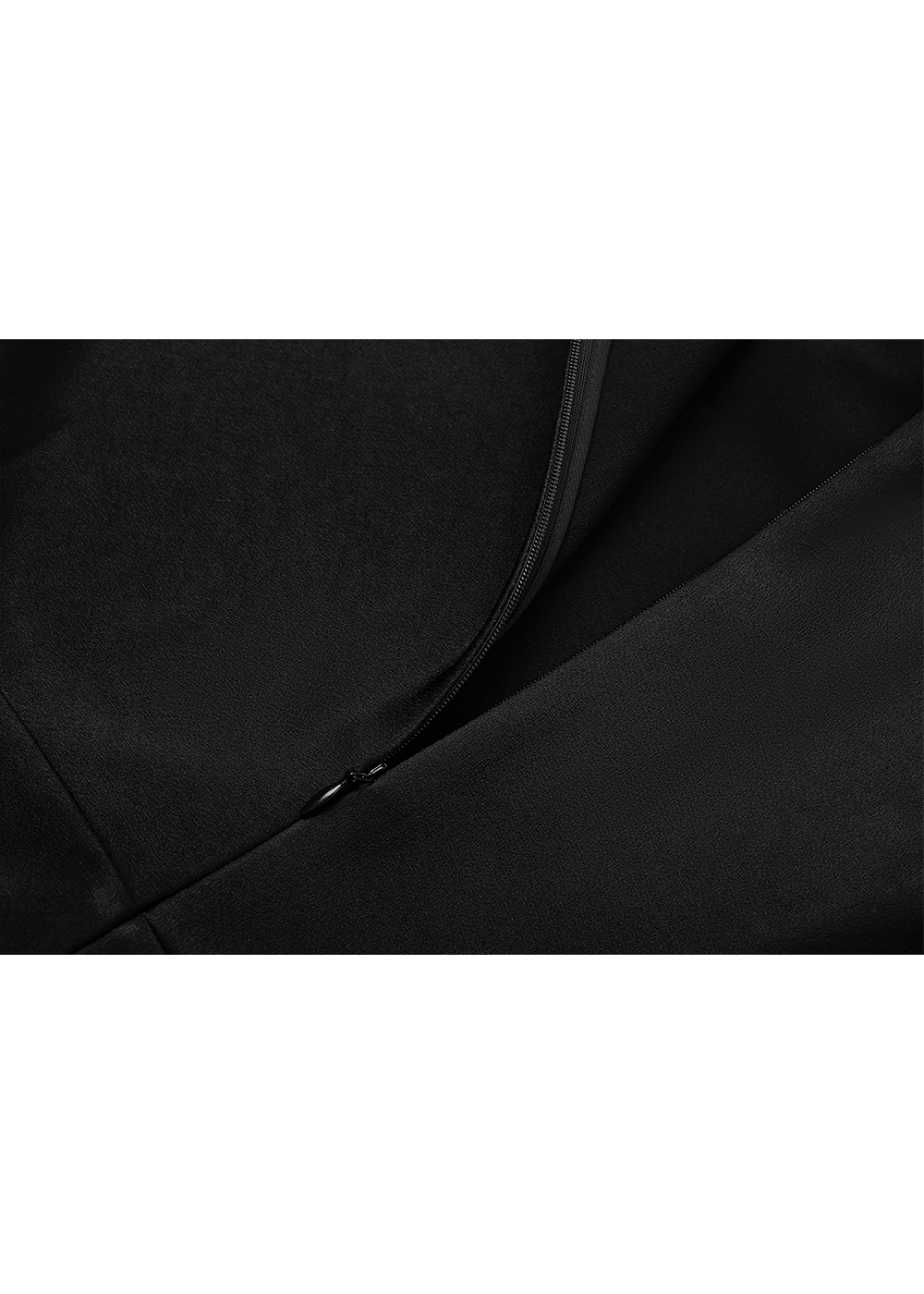SALAZIA Black Triacetate Blend Long-Sleeve Dresses