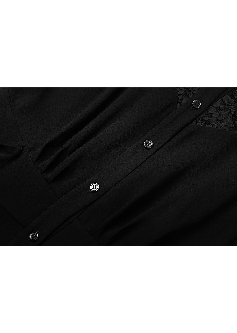 SALAZIA Black Silk Lace Dresses