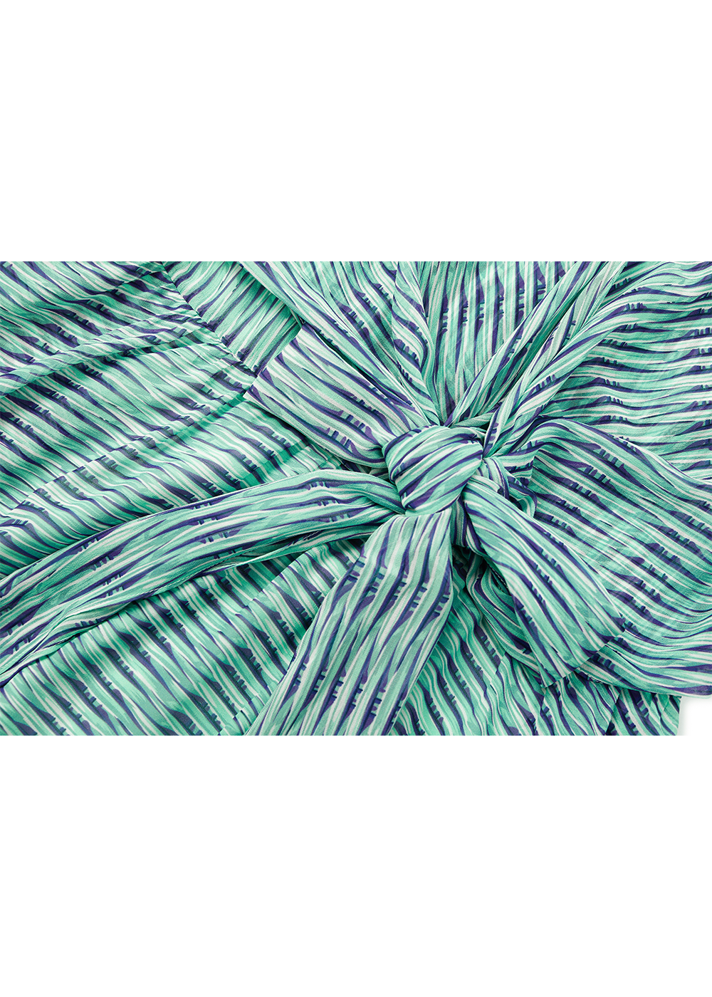 SALAZIA Green Rattan Weave Long-Sleeve Dresses