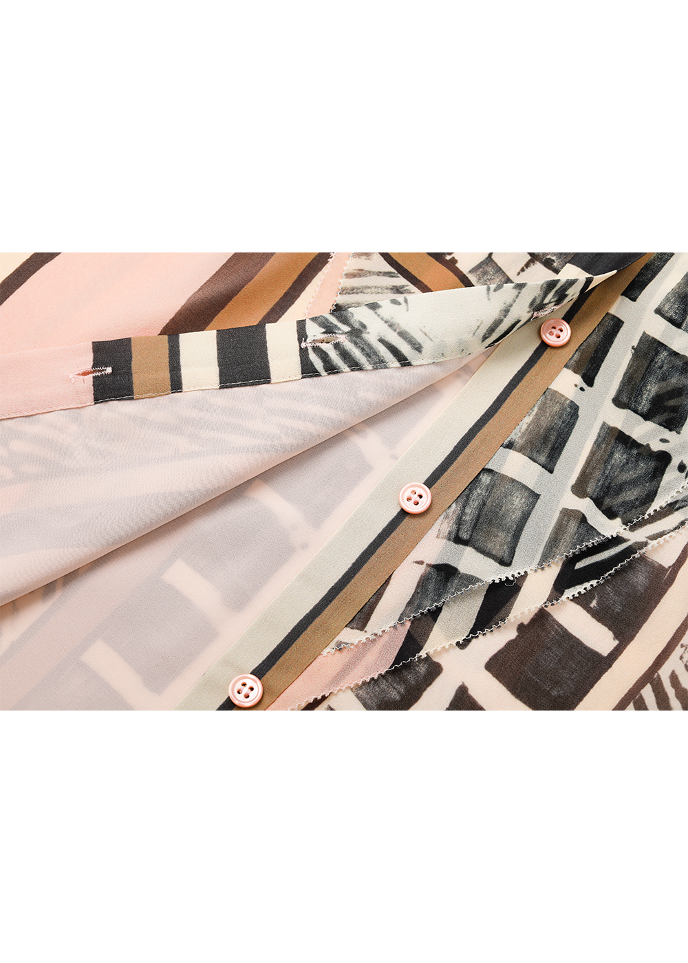 SALAZIA Pink Geometric Art Blouses