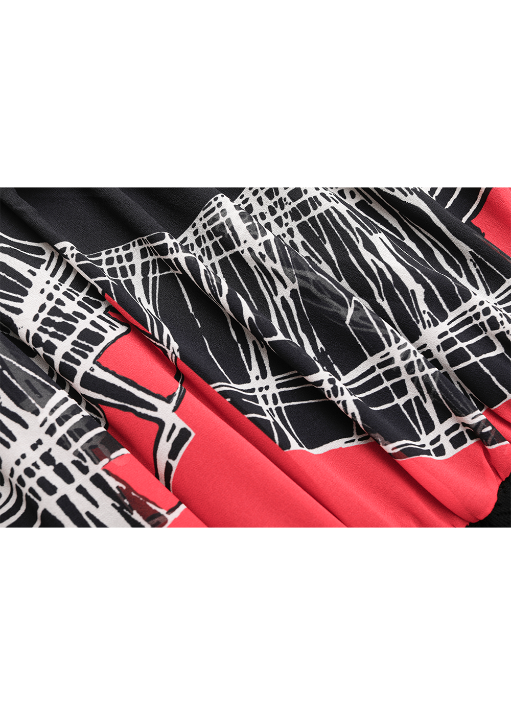 SALAZIA Red-Black Lace Blouses