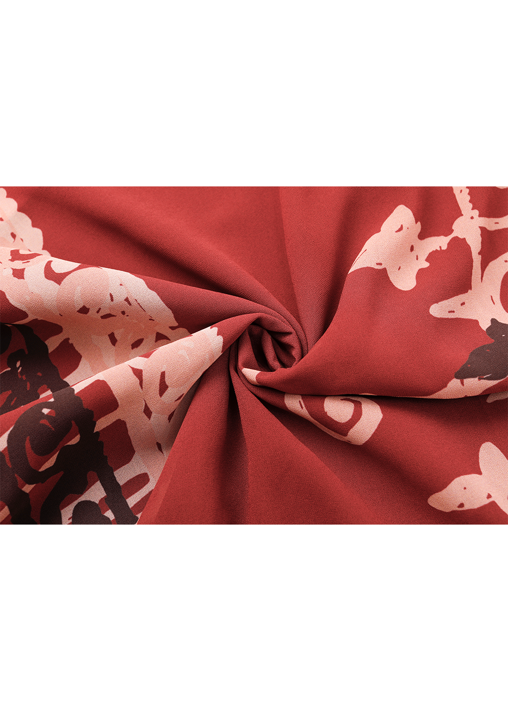 SALAZIA Red-Pink Stained Glass Long-Sleeve Dresses