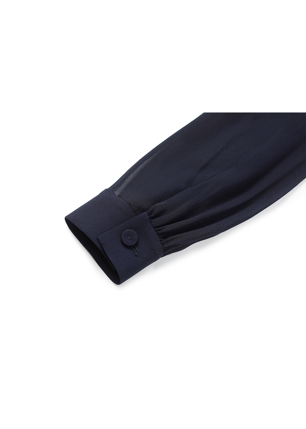 SALAZIA Deep Blue Acetate-Silk Blend Long-Sleeve Dresses