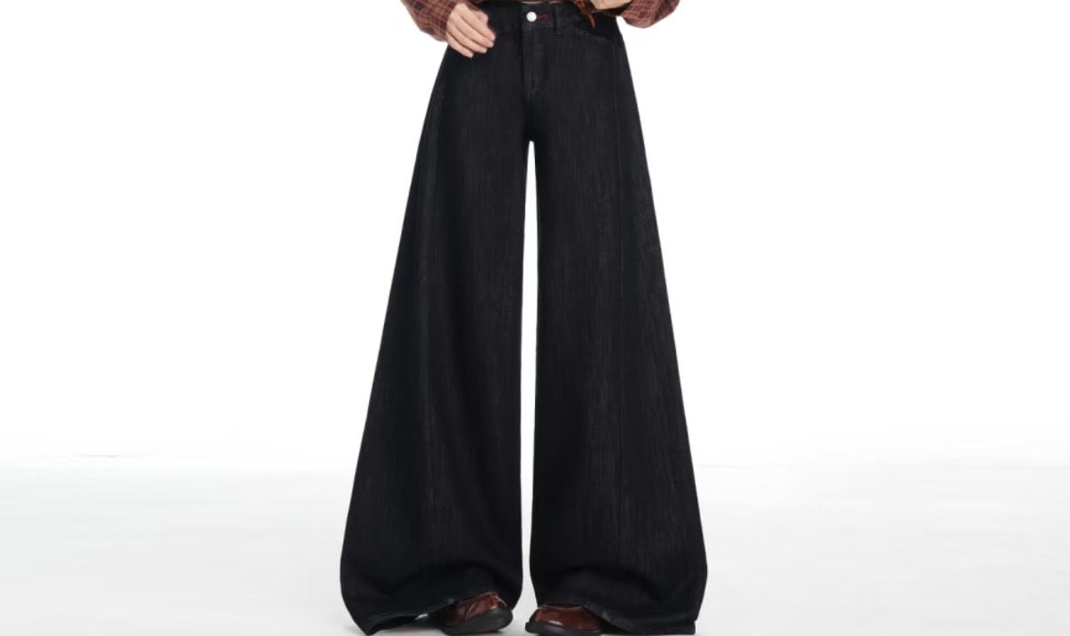 High Waisted Loose Fit Wide Leg Jeans