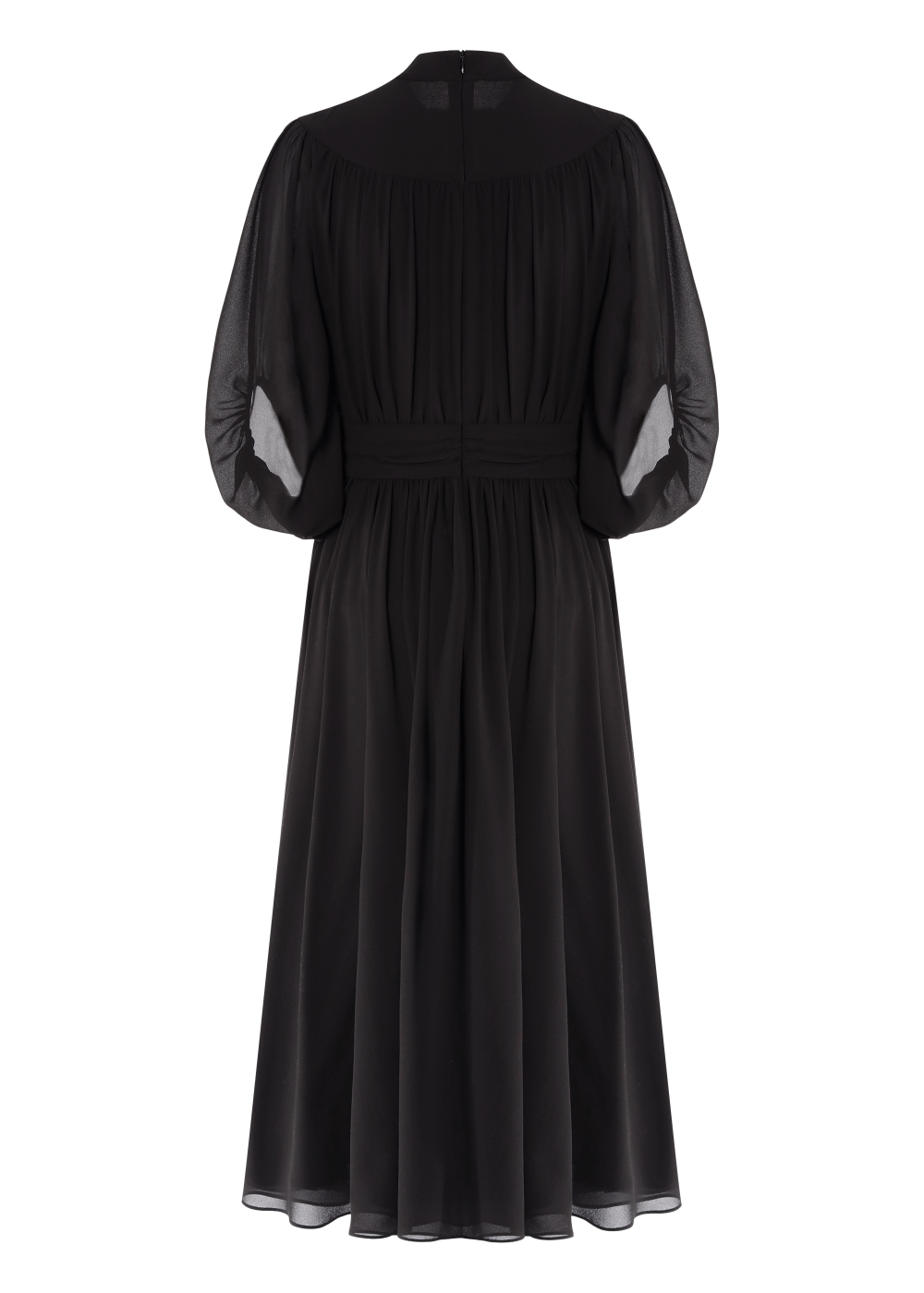 SALAZIA Elegant Draped Black Dresses