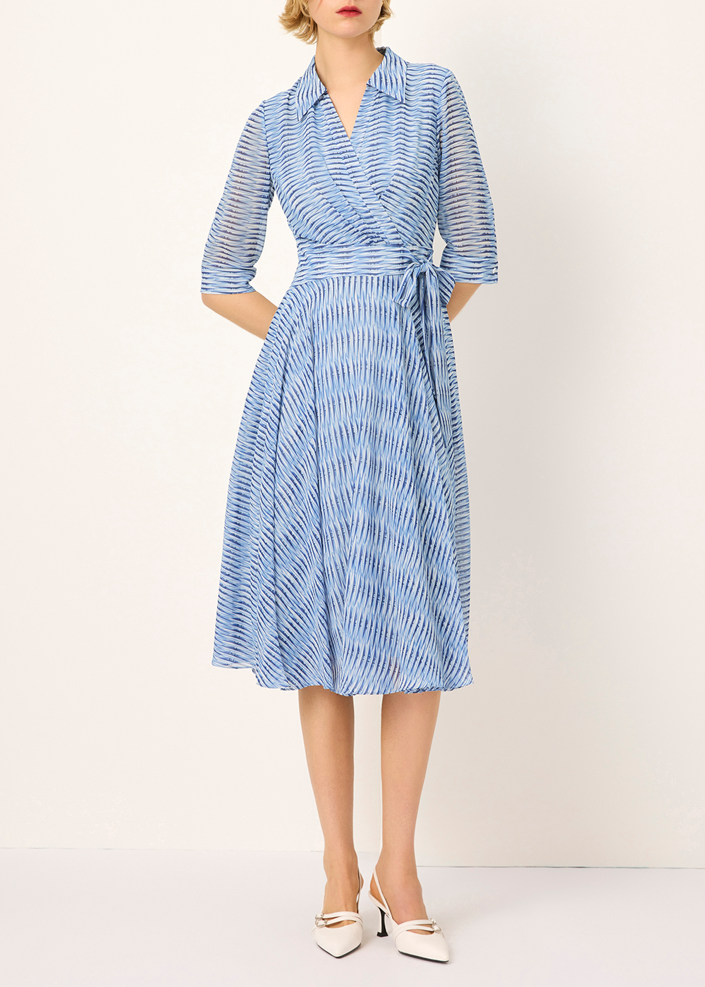 SALAZIA Woven Azure Dresses