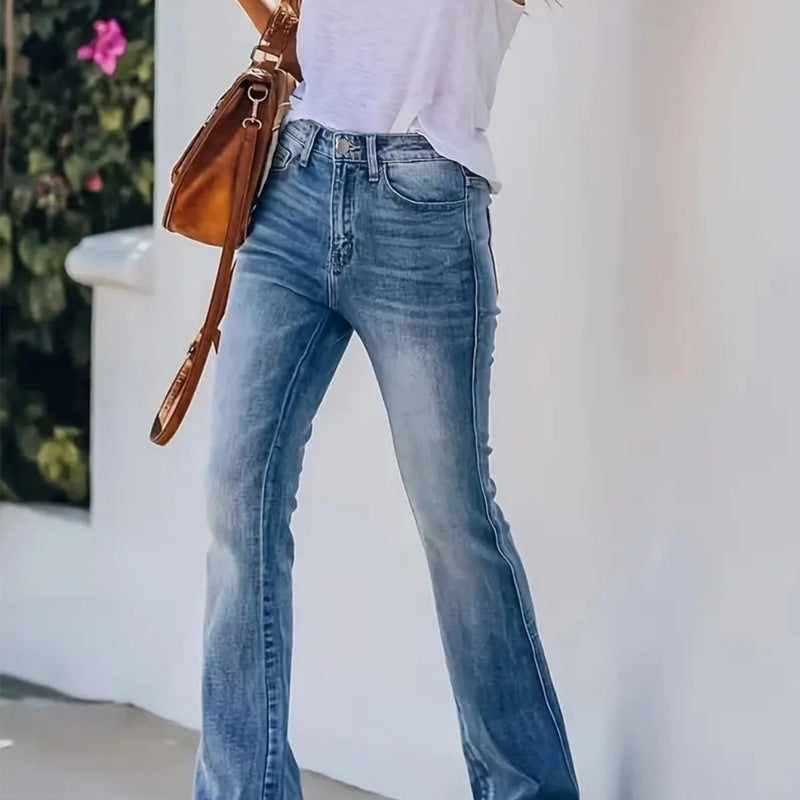 Slim-Fit Stretch Fashionable Versatile Jeans