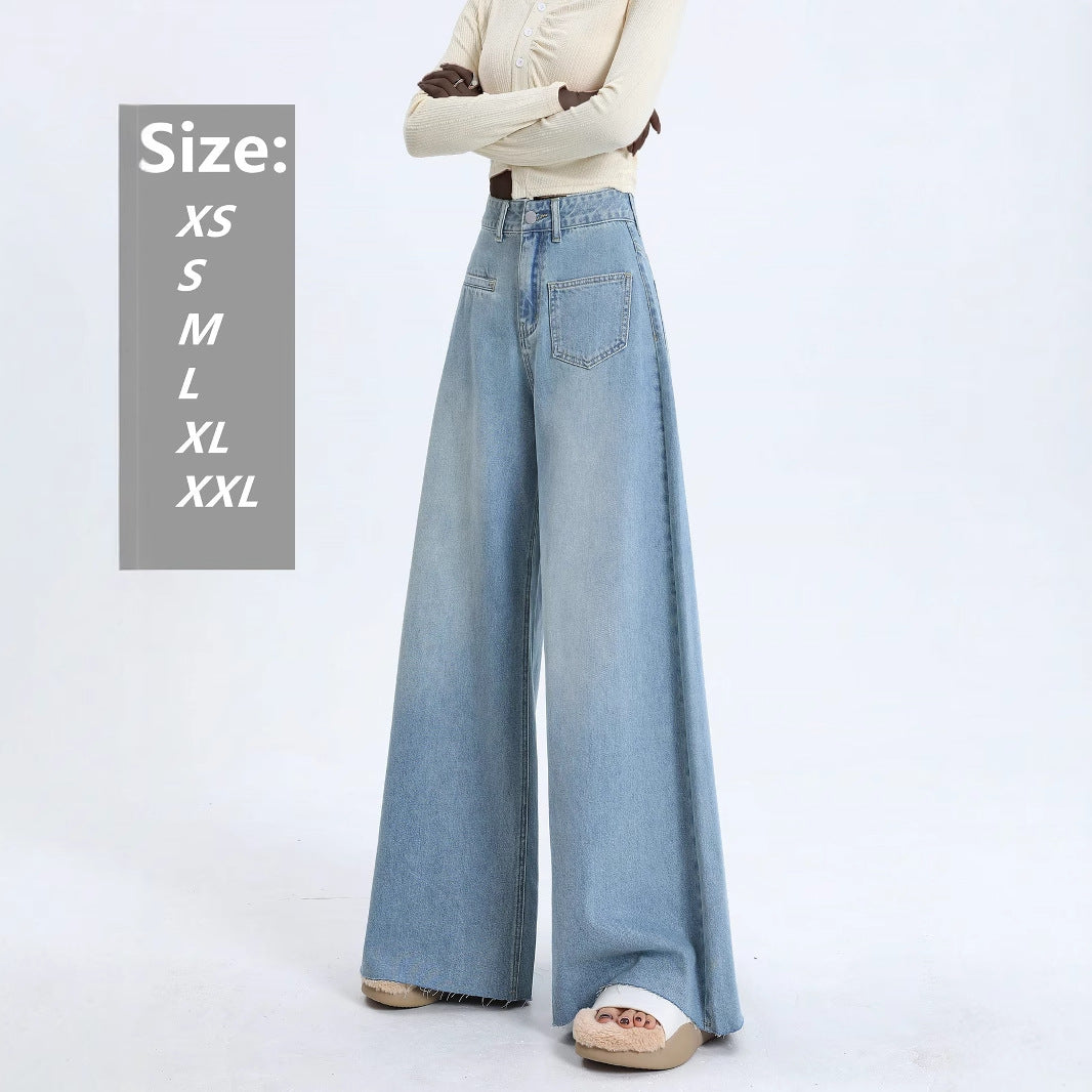 Slimming Loose-Fit Fashion Wide-Leg Jeans