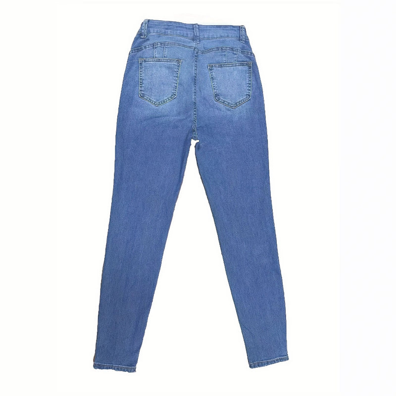 Slim-Fit Stretch Skinny Jeans Met Hoge Taille