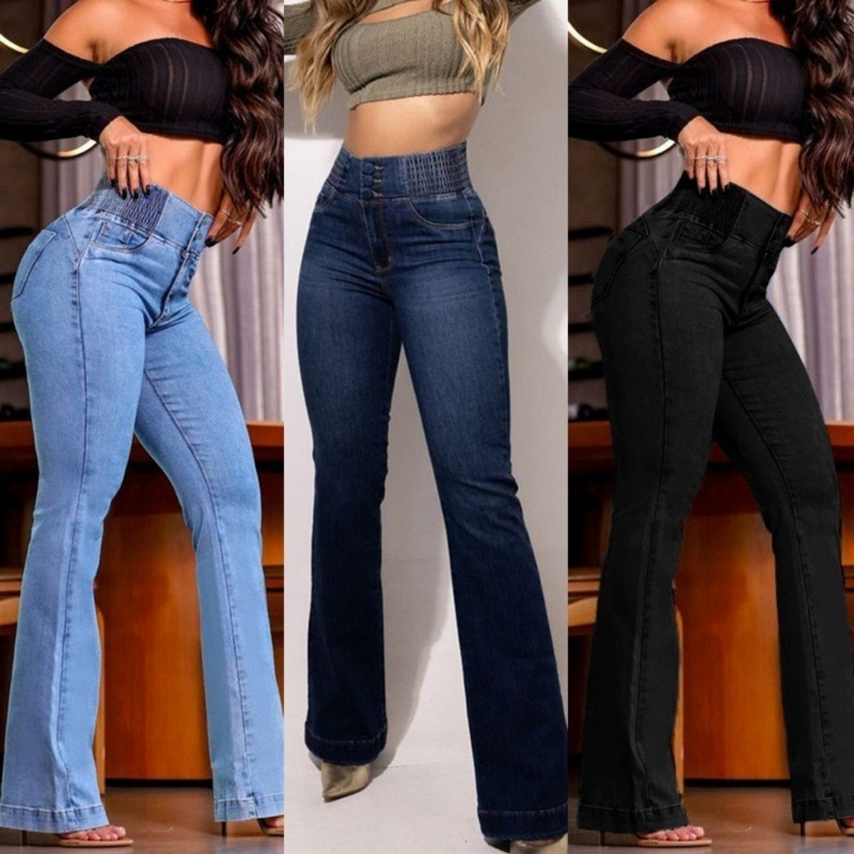 High-Waisted Stretch Skinny Jeans