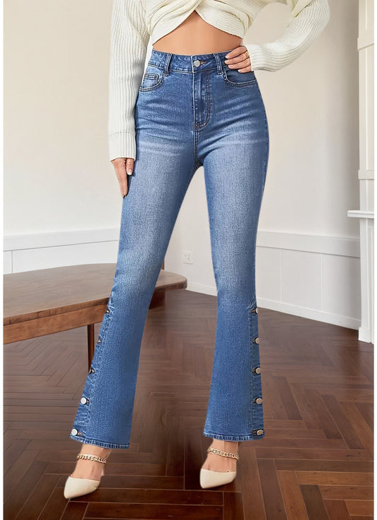 Flared Jeans With Extra Cuffed Jeans