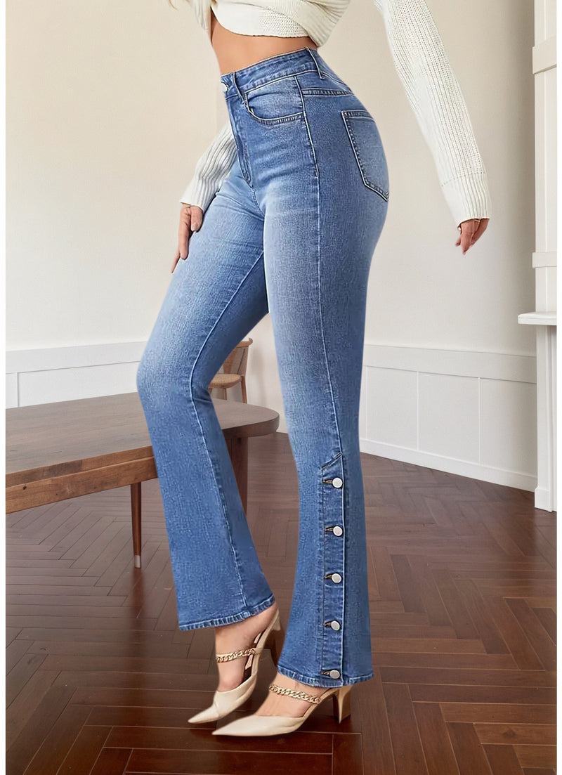 Flared Jeans With Extra Cuffed Jeans