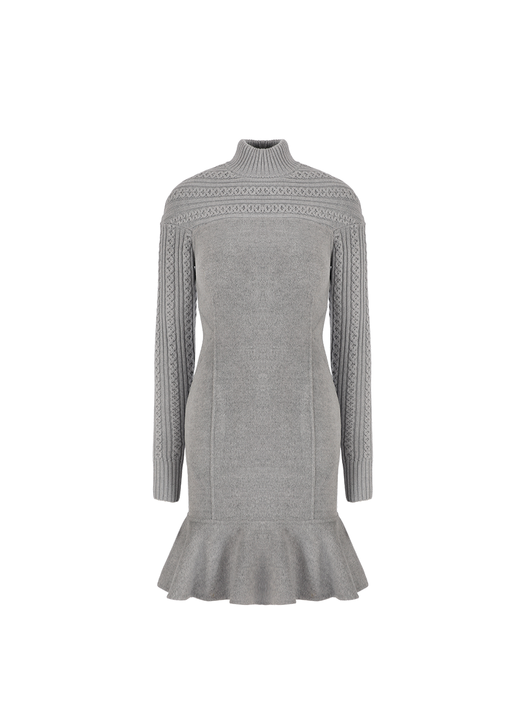 SALAZIA Grey Wool-Rabbit Hair Blend Dresses