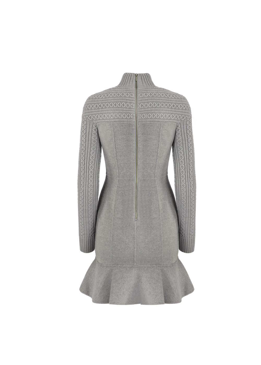 SALAZIA Grey Wool-Rabbit Hair Blend Dresses