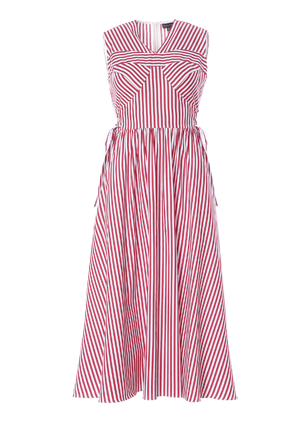 SALAZIA White Cotton Sleeveless Dresses